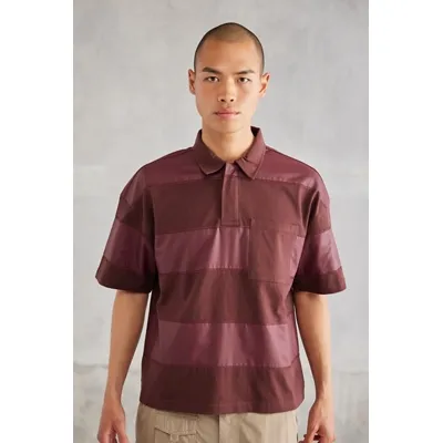 Standard Cloth Striped Rugby Shirt - Brown M at Urban Outfitters