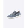 Schnürschuh JANA, Damen, Gr. 41, blau (jeansblau), Veloursleder, sportlich, Schuhe