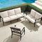 Carlisle 3-pc. Sofa Set in Onyx Aluminum - Standard, Performance Rumor Midnight - Frontgate