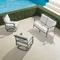 Carlisle 3-pc. Loveseat Swivel Set In Slate Aluminum - Standard, Paloma Medallion Cobalt - Frontgate