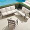 Carlisle 3-pc. Sofa Set in Slate Aluminum - Sunbrella Rain, Rain Sailcloth Salt - Frontgate