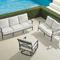 Carlisle 3-pc. Sofa Swivel Set In Slate Aluminum - Quick Dry, Sailcloth Indigo - Frontgate