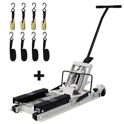 Hydraulic Motorcycle Lift Jack Portable Motorcycle Lift Table with 4 Wheels - 30.80