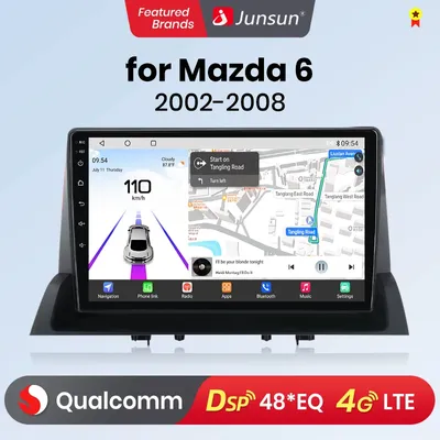 Junsun Android13 Qualcomm 8 Core Wireless CarPlay for Apple Android auto Car Radio For Mazda 6 2002 2003-2008 Autoradio GPS