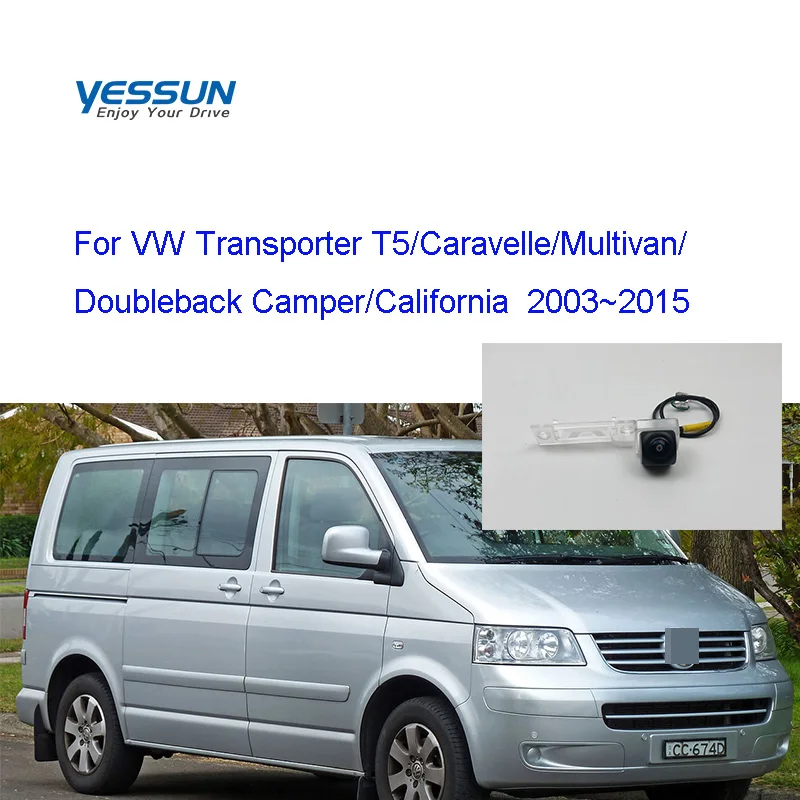 Fisheye rückansicht kamera Für VW Transporter T5 Caravelle Multivan Doubleback Camper California 2003 ~ 2015 lizenz platte kamera Image