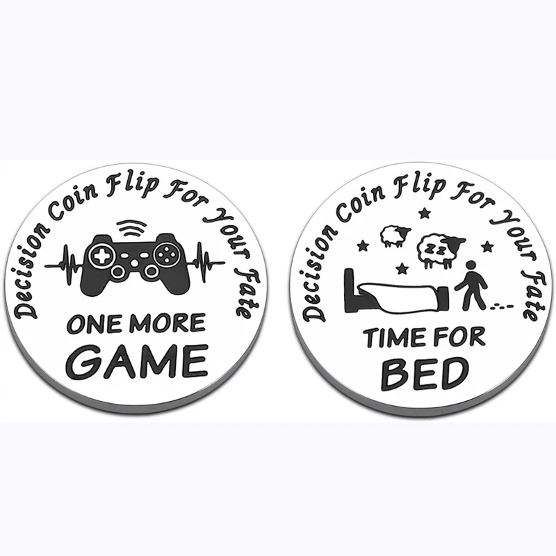 Lustige Entscheidung geschenke Strumpf Stuffers für Gamer Söhne Teenager Jungen Mädchen Entscheider Münze für Spiel liebhaber Fan Gaming Image