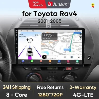 Junsun Android13 Qualcomm 8 Core Wireless CarPlay for Apple Android auto Car Radio For Toyota RAV4 2001-2005 Autoradio GPS FM RD