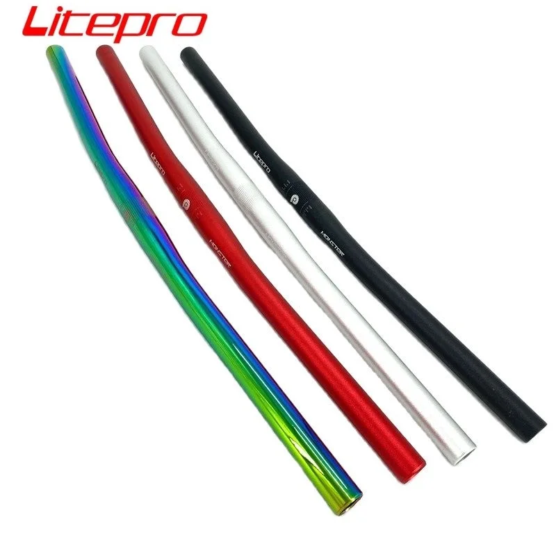 Litepro Faltrad Lenker 25,4mm 22,2mm 540mm 580mm Horizontale Lenker one-förmigen Lenker Aluminium Legierung fahrrad Teile Image