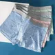 Sottile e traspirante in cotone Linea cavallo Vita media Boxer in seta di latte Lettera Intimo Uomo Mutandine Pantaloncini Шорты Muж......