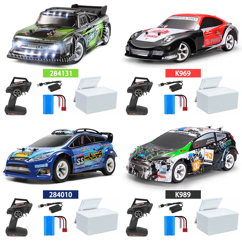 WLtoys-Voiture de dérive télécommandée, 2.4G RC, 1/28 versi30 km, h, haute vitesse, quatre roues motrices, radio, modèle de mini voiture de course solitaire