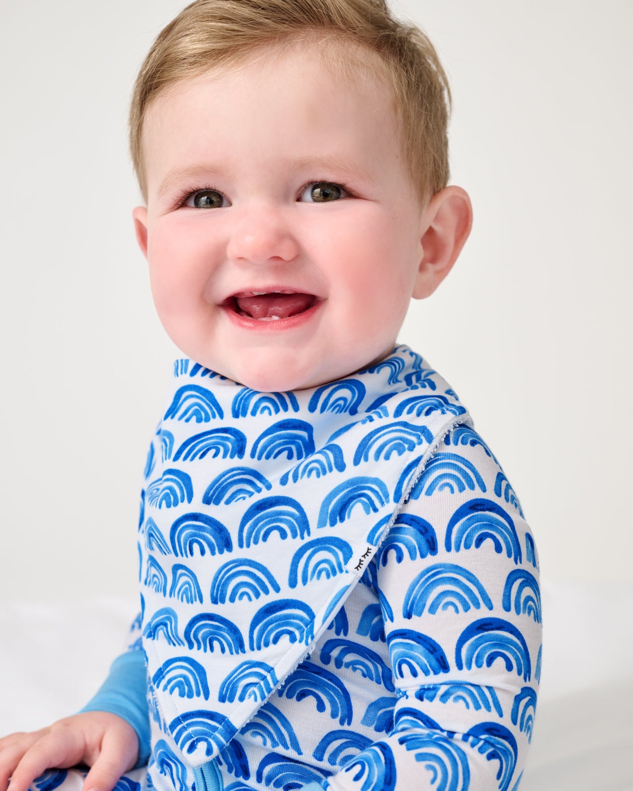 Blue Rainbows Bamboo Bandana Bib - OSFA