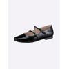 Ballerina HEINE, Damen, Gr. 39, schwarz, Leder, Rindsleder, Lackleder, modisch, Schuhe