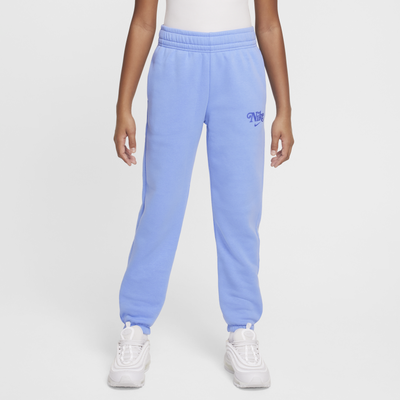 Nike Sportswear Girls' Fleece Joggers - Blue - Cotton/Polyester