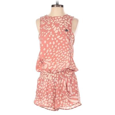 Adidas Romper Boatneck Sleeveless: Pink Hearts Rompers - Women's Size Medium