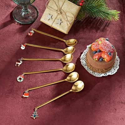 Teelöffel mit Anhänger goldfarben 6er-Set Eldo Image