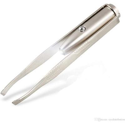 Memkey - Professionelle Augenbrauenpinzette mit hochpräzisem LED-Licht aus Edelstahl. Image