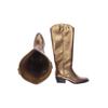 Catwalk Damen Stiefel, Gr. 40, gold, Kunstleder