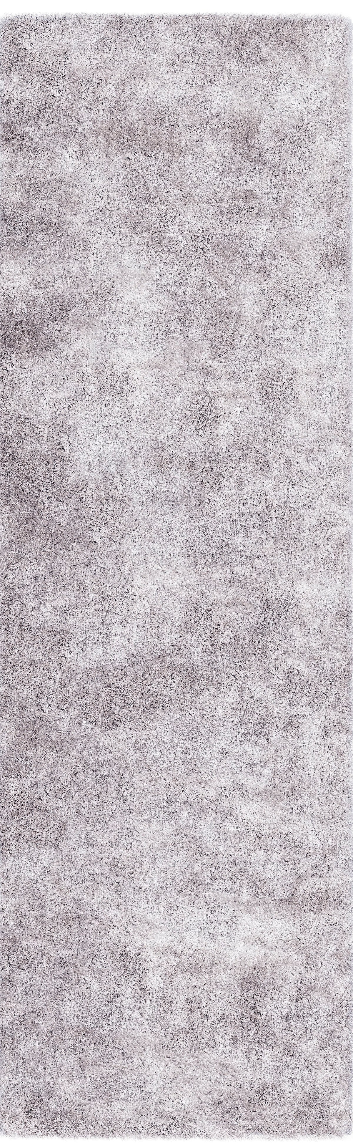 Hochflor-Läufer BRUNO BANANI "Dana Teppich, Kundenliebling" Gr. 19, silber (silberfarben), B:80cm H:30mm L:500cm, Kunstfaser, Teppiche, Brücke, uni, weich, Mikrofaser, Diele, Flur, Wohnzimmer, Schlafzimmer Image