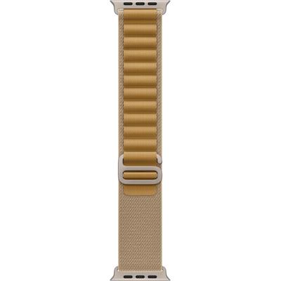 APPLE Smartwatch-Armband "Alpine Loop", braun (mandel, titan natur), 13-16cm, Apple Watch Modelle 49mm / Small, Uhrenarm