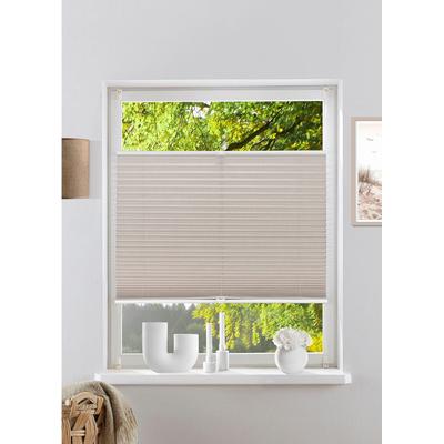 Plissee MY HOME "WILLA" Gr. 1, beige (leinenoptik), B:40cm H:130cm, Obermaterial: 100% Polyester, Plissees, NEUHEIT in Leinenoptik, Topseller Image