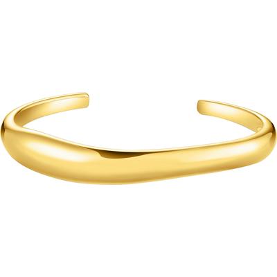 Armreif THOMAS SABO "in geschwungener Form, Bold Elegance, AR116-001-21-L17, -413-39-L17" Gr. 17, gold (gelbgoldfarben),