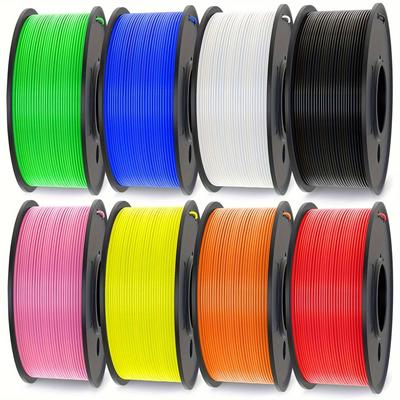 TEMU Sunlu Petg 3d Printer Filament Set, 1.75mm High Precision, 2kg Total, 0.25kg Each, Vacuum Sealed, 8 Pack Multi-color, Good Adhesion & Less Warping, Smooth Quality Print Material