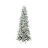 Albero di natale innevato, carson slim, 210CM, bianco, natale, alberi di natale