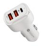 USB C Car Charger PD Car Charger Adapter 3 Ports Mini USB Car Charger 30W Fast Charging Car Adapter