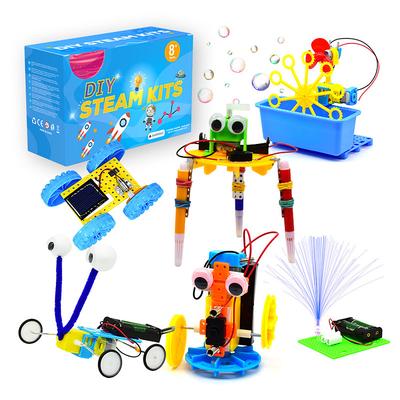 STEM Science Robotics Kit for Kids 6-in-1 Science Experiments Project Engineering Building Robot Kit, Kids Birthday Gifts Toys for Boys Girls