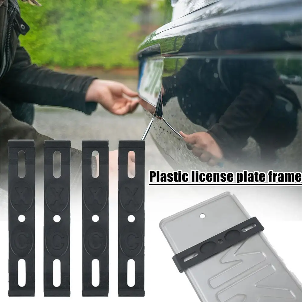 4 pezzi porta targa senza cornice telaio targa senza cornice a prova di intemperie telaio Tag auto per etichette auto anteriori e posteriori