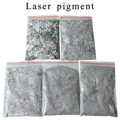 Laser Pigment Glitter Pulver Glänzende Farbe Regenbogen Pulver 50g für Nagel Dekorationen Maniküre