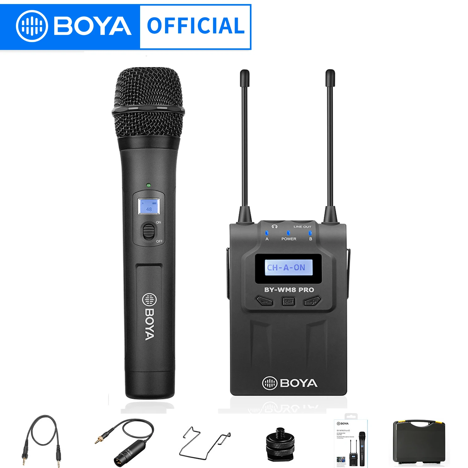 Professionelle UHF Handheld Drahtlose Mikrofon Set BOYA BY-WM8 PRO K3 für iphone android Kamera Interviews Bühne Leistung Image