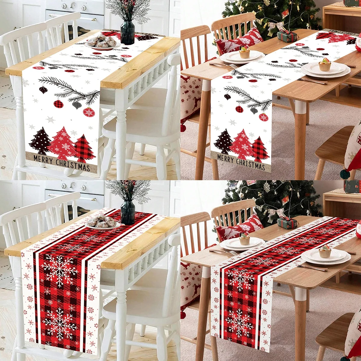 Weihnachten Tisch läufer Polyester Weihnachten Tisch flagge Abdeckung Frohe Weihnachten Dekorationen für Zuhause Neujahr Tisch läufer