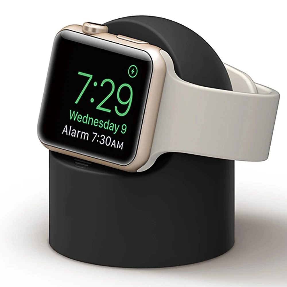 Silikon-Ladest änder für Apple Watch Serie 7 6 5 4 3 2 se Halterung iwatch Nacht Dock Lade Desktop-Halter Image