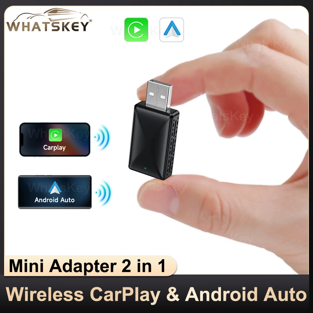 Mini-Adapter Wireless Carplay Android Auto 2in 1 Smart Dongle 2024 5g WLAN für iPhone Android für Volvo Benz mg Kia chery VW Image