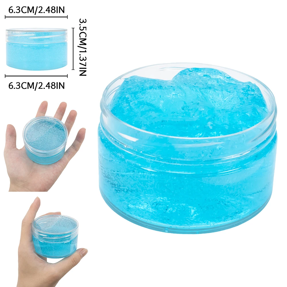 120 ml Crystal Crunchy Slime Glimmer Super Soft Putty And Non-Sticky Jelly Clear Slime Plastilin Stress Relief Clay Party Favor Image