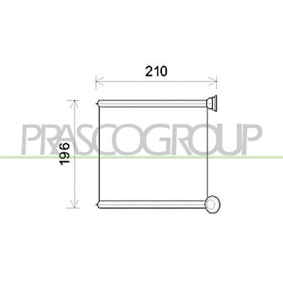 PRASCO Wärmetauscher, Innenraumheizung für SKODA VW SEAT AUDI 5Q0819031 5Q0819031B AD324H001