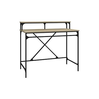 vidaXL Schreibtisch Sonoma-Eiche 100x50x90 cm Holzwerkstoff und Eisen Image