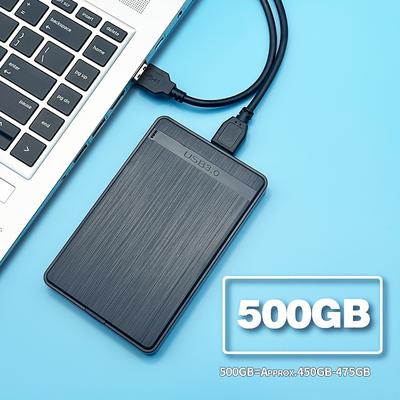 TEMU Usb 3.0 Portable Hard Transfer Large Capacity Fashionable Business 250/320/500gb/1tb 2.5-inch External Storage File Backup Storage , Convenient, Stable, Durable, Plug And Universal Image