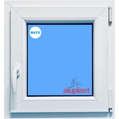 PVC-U-Fenster 600x700 Weiß Kippbar Rechts Drehbar Mattglas Image
