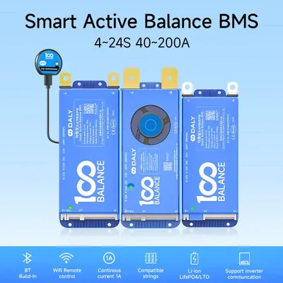 Daly BMS 8-17S 8-24s German US Shipping Smart bms wifi bms Active balance BT 4-8S 200A 100A 150A