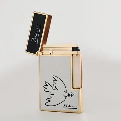 Picasso JT.Dunant Lighter Lacquer Metal Brass Cigar Smoking Cigarette Gadget Outdoors Men Father's