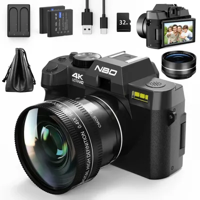 NBD Digital Camera 4K 48MP Autofocus Camera WiFi Photography Support No Battery Use Digital Camera