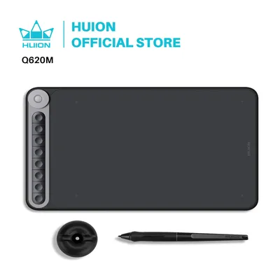 Huion Inspiroy Dial Q620M Graphic Tablet Wireless Drawing digital Pen Tablet with Dial for PC and