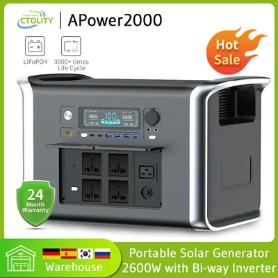 Camping 500W 1000W 2000W Portable Power Station 1000W Solar Generator External Batteries 220V Energy