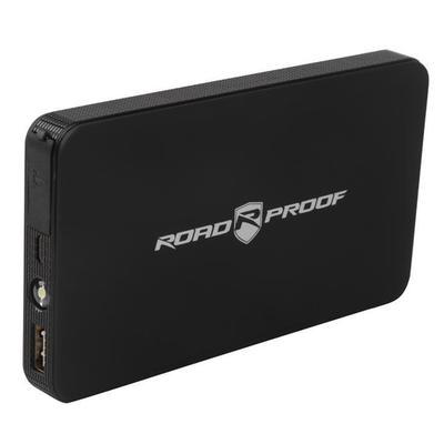 Road Proof Superboost 6000 mAH Portable USB Battery Charger withJumper Cable Clips