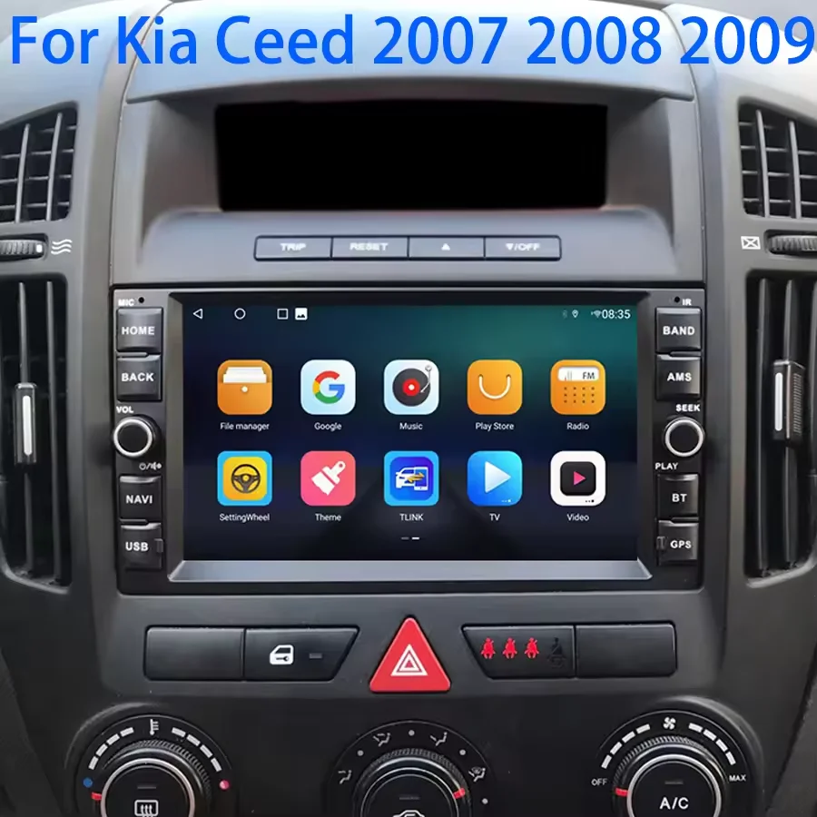 2 Din Android 15 Auto Radio Stereo Für KIA Ceed 2007 2008 2009 Multimedia-Player Drahtlose Carplay Android Auto GPS navigation RDS Image