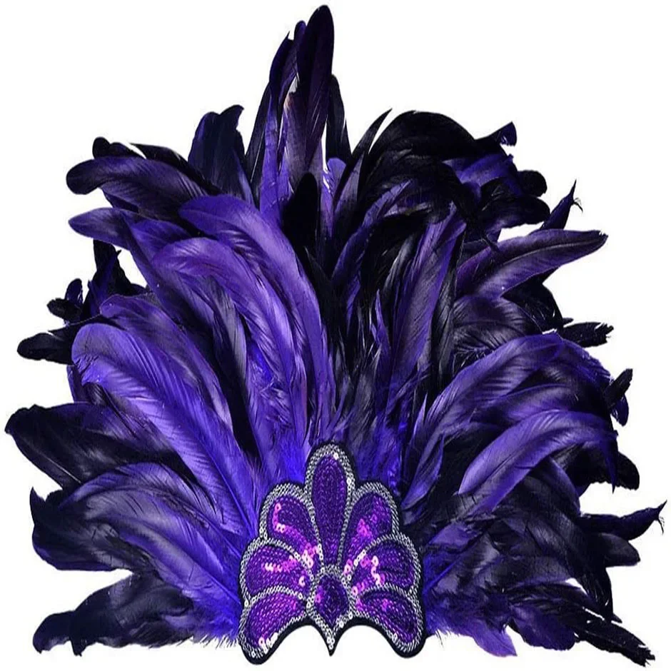 Feder-Stirnband für Damen, Karneval, Kopfbedeckung, Festzug-Stirnband, Tanz-Performance, Bühnen-Stirnband Image