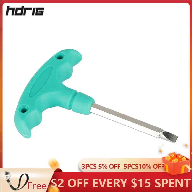 Hdrig gerader schrauben dreher montage werkzeug silber edelstahl aus blauem kunststoff t-griff für dslr kamera käfig rig Image