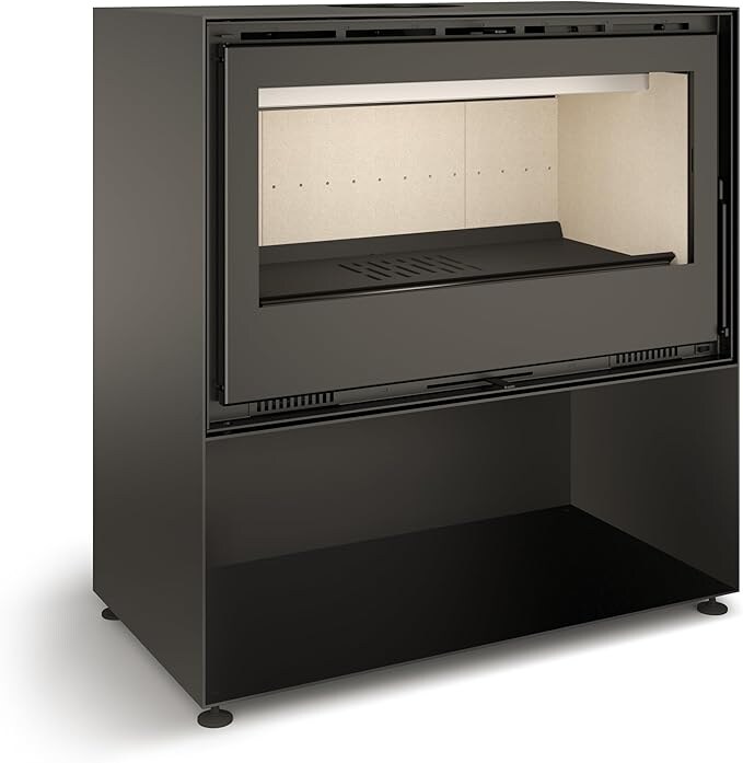 MAESTRO FERRETERO TJ - Holzofen mit Holzfach Modell JÚCAR 80 Leistung 7,4 kW mit 2 Tangentialgebläsen Image